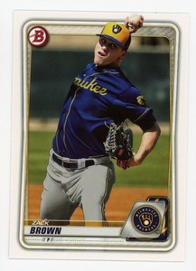 2020 Bowman #BP-34 ZACK BROWN Milwaukee Brewers ROOKIE CARD RC PROSPECT BASEBALL