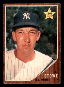 1962 Topps Baseball #291 Hal Stowe VG *d2