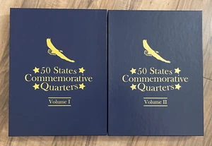 1999- 2008 State Statehood Quarters Collection 24 Kt Gold Plated 50 Coin Box Set - Picture 1 of 3