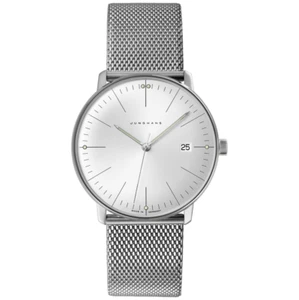 NUEVO Reloj Junghans Max Bill Cuarzo Hombre 41/4463.46– Esfera Plateada, Diseño Bauhaus - Imagen 1 de 2