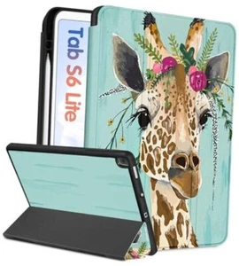 for Samsung Galaxy Tab S6 Lite Case 10.4 Inch 2022/2020 Women Girls 3-Giraffe - Picture 1 of 7
