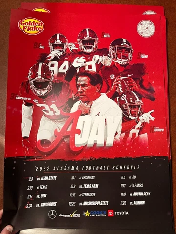 Alabama Crimson Tide 2022 Football 18x24 Poster A Day Bryce Young Anderson Saban Cover