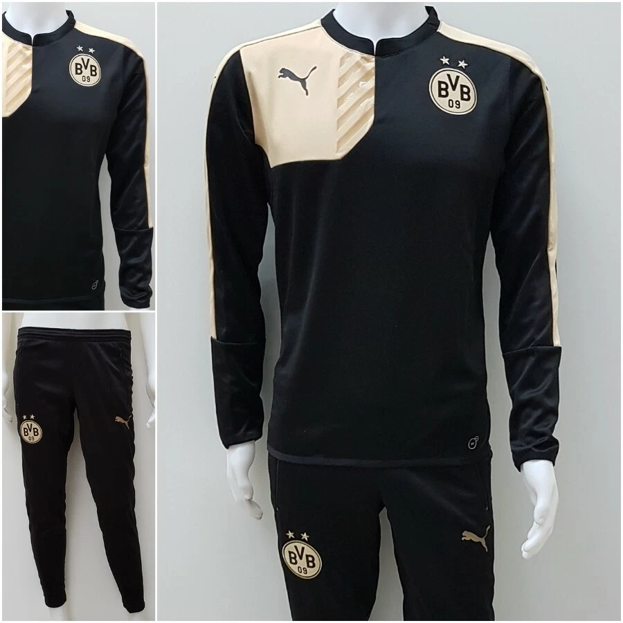 Puma Dortmund BVB 09 Kinder Trainingsanzug Anzug Sweatshirt Hose 164 176 O