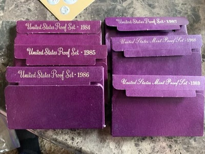 United States Mint Proof Set Lot 1984-1989 - Image 1 of 3