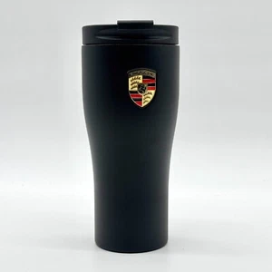 Taza térmica Porsche negra mate | 450 ml (15 fl oz) taza de viaje de acero inoxidable - Imagen 1 de 3