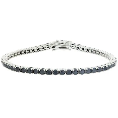 URANIA PREZIOSI - Bracciale Tennis in argento con brillanti da 3 mm - 21 cm - Immagine 1 di 2