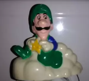 Vintage~1989 McDonalds Happy Meal Toy~Super Mario Bros~Luigi Pull-Back Cloud Car - Picture 1 of 7
