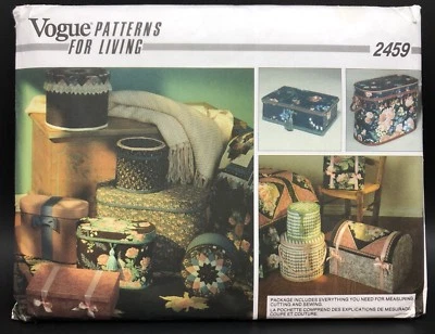 Vogue Patterns for Living 2459; Sewing Pattern for 10 Various Band Boxes (RF874) - Image 1 of 3