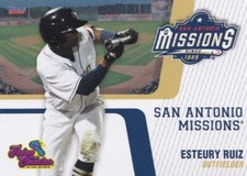 Esteury Ruiz 2021 San Antonio Missions Choice Minor League Rookie Card 22 RC A's