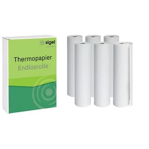 TP211 Endlosrolle Thermopapier DIN A4 76 g 6 Rollen à 100 Blatt Premium - 12 ... - Photo 1/4