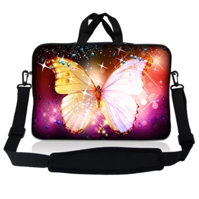 Bolsa de laptop 17 polegadas estojo de transporte com alça de ombro Macbook Acer, cintilante - Imagem 1 de 3