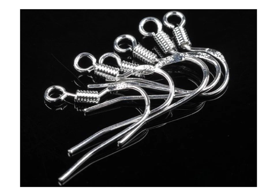 925 Stamped Silver Earring Fish Hooks Ear Wires Findings