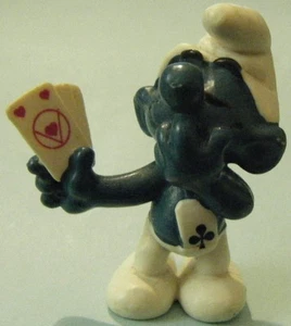 2.0056 CARD PLAYER SMURF, ASS PROMOTIONAL – ARM MARKINGS - GENTLY USED - Picture 1 of 1