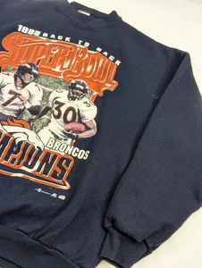Vintage Denver Broncos Super Bowl Champions Sweatshirt Crewneck XL 1998 90s NFL - Picture 1 of 10