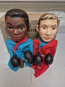 Vintage Muhammad Ali & Howard Cosell Boxing Punching Hand Puppets 1960'S SMC - Picture 1 of 23