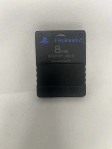 Official Sony PlayStation 2 Memory Card Genuine PS2 Black 8 MB - Picture 1 of 3