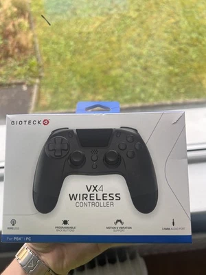 Gioteck VX4 Wireless Controller - Black (PS4) Brand New 48HR Ship 🚚 - Image 1 of 2