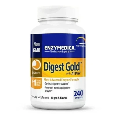Enzymedica Digest Gold Advanced Support 240 cápsulas validade 03/2027 - Imagem 1 de 4
