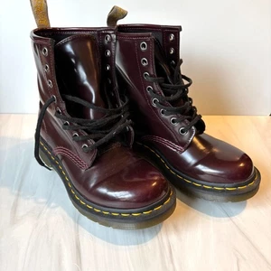Dr. Martens 1460 vegane 8-Loch Schnürstiefel kirschrot Damengröße 6 Dr. Martens - Bild 1 von 19
