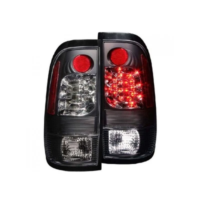 Anzo 311027 Pair of Black LED Tail Lights for 97-07 F-150 F-250 F-250 Super Duty Foto 1 de 4
