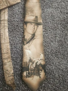 Unique Ralph Marlin Men's Tie Rawhide Cowboy Country Map - Picture 1 of 3