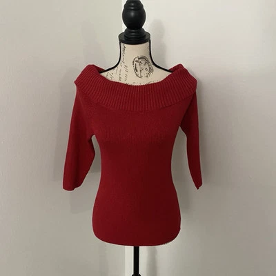 Suéter 7th Avenue Design Studio fora do ombro gola capuz malha canelada - Imagem 1 de 4