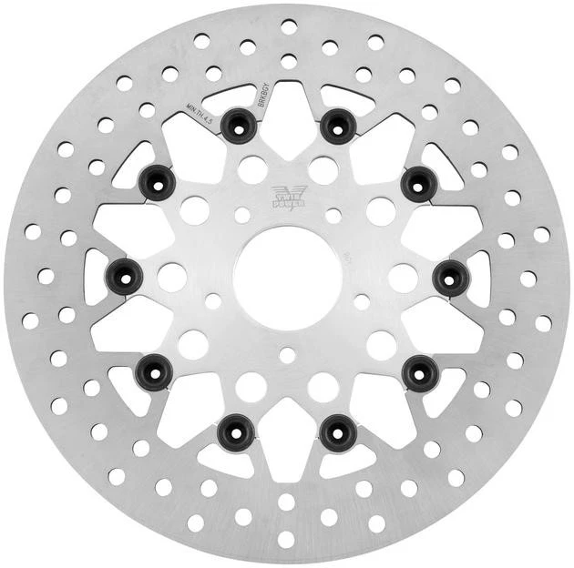 Rotor de freno de malla flotante Twin Power 11,8" delantero plateado #666822 Harley Davidson Foto 1 de 1