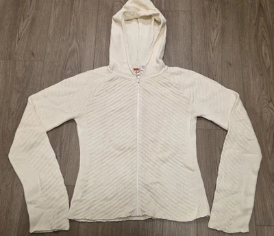 Suéter tejido con capucha y cremallera Oxford FulHam blanco roto talla mediana Y2K DE COLECCIÓN PARA MUJER Foto 1 de 4