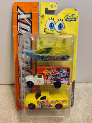 New/Sealed Matchbox 2012 3-pack SPONGEBOB SQUAREPANTS Nickelodeon Diecast Set - Image 1 of 4