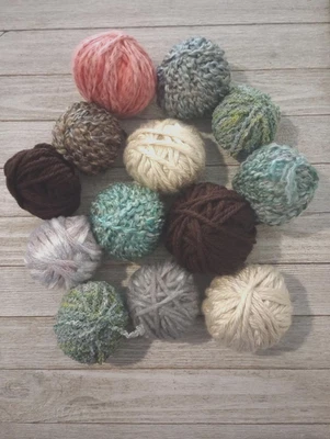 ganchillo tejido voluminoso hilo mixto lote mixto 13 piezas bolas parciales 9,9 onzas totales Foto 1 de 2