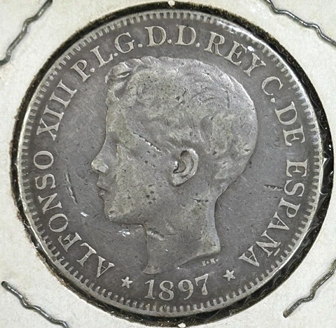 1897 Philippines Silver Peso Cover