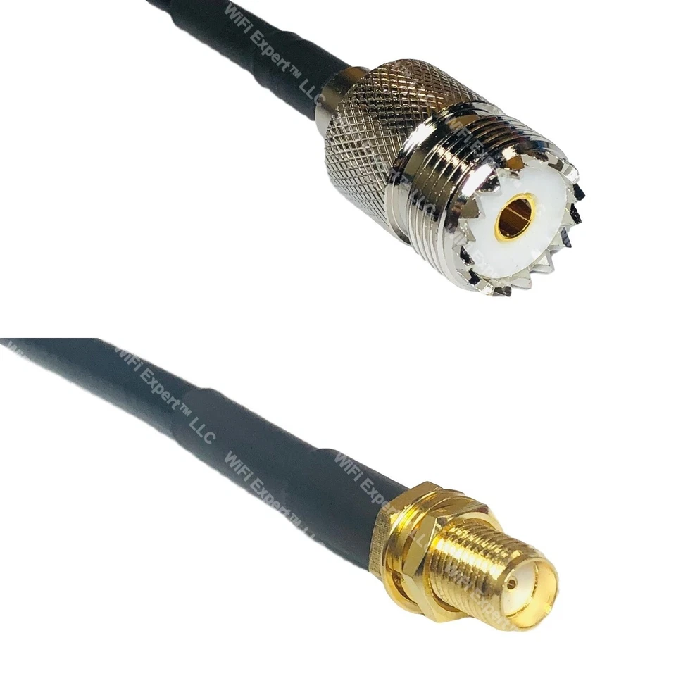 RFC240UF SO239 UHF Female to SMA FEMALE Coax RF Cable USA-Ship Lot - Image 1 of 1