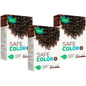 3X Safe Color 100gm Dark Brown Natural Organic Hair Dye No PPD Allergy Vegetal - Picture 1 of 5