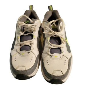 Nike Men's Air Monarch 415445-100 White Gray Running Shoes Sneakers Size 9.5 - Picture 1 of 10