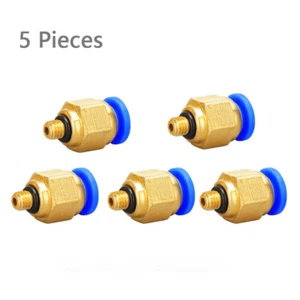 5Pcs Pneumatic Fitting 8 mm Hose OD M5 Thread through Connector quick insert - Picture 1 of 5
