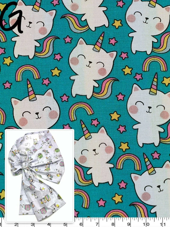 Eslinga para muñeca bebé hecha a mano, portabebés, regalos únicos para niñas - patrón múltiple  Foto 1 de 4