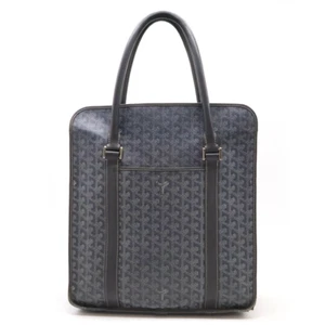 Auténtico bolso de mano de negocios GOYARD Bourgogne maletín gris azul marino espiga - Imagen 1 de 9