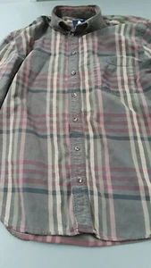 Roundtree and Yorke plaid shirt sz L brown, beige, green, red - Picture 1 of 8