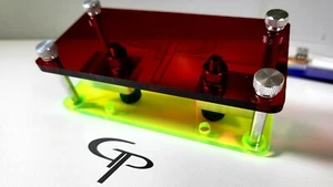 GP Car Audio Single spot ANL Fuse Block Holder Lug Style Neon Green w/ Red Top - Picture 1 of 1