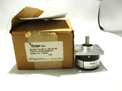 NEW DANAHER DYNAPAR HA62518000101 INCREMENTAL ENCODER 3/8" SHAFT 7 PIN 5-26V - Image 1 of 3