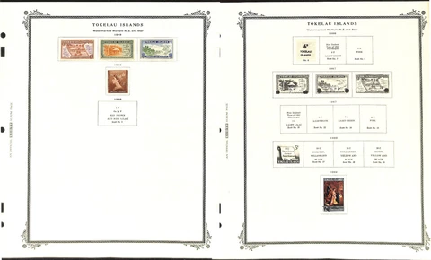 Tokelau Islands Stamp Collection on 9 Scott Specialty Pages, 1948-1978 Cover