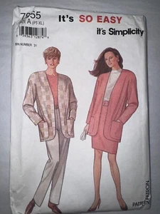 Vintage Simplicity Pattern 7955 Easy Pants Shirt/top Jacket Size Petite XL UNCUT - Picture 1 of 4