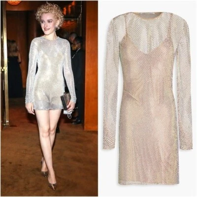 Minivestido de rede enfeitado de cristal usado uma vez Stella McCartney US$ 4.900 40 - Imagem 1 de 4