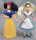1995 McDonalds Toy Disney Alice in Wonderland #7 and  Snow White Mini Figure #5