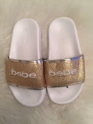 Chanclas Bebe Blanco y Dorado Logo Talla 13/1 Playa Piscina Verano Primavera Vacaciones Foto 1 de 4
