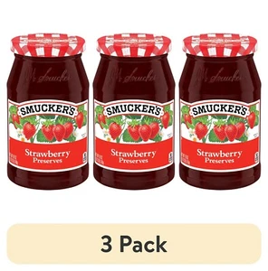(3 pack) Smucker's Strawberry Preserves, 18-Ounce - Picture 1 of 15