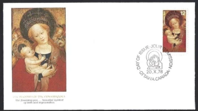 🍁Canadá #773 "Pintura de Navidad" Cubierta Fleetwood 1978 Nueva Foto 1 de 2