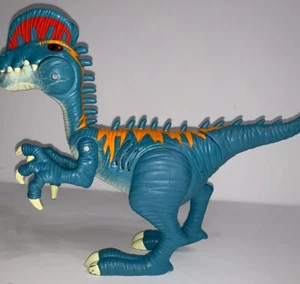 Playskool Heroes Jurassic World Dilophosaurus Figure Blue Sounds Lights Works - Picture 1 of 8