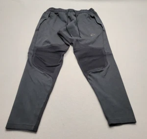 Nike Men's Graphite Tech Fleece Joggers Tapered Leg Zip Pockets 805658-010 Sz L - Picture 1 of 12