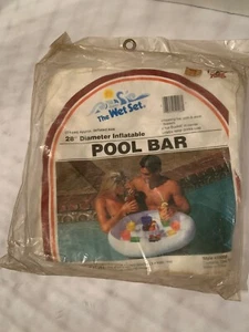 VINTAGE 1985 New Intex The Wet Set INFLATABLE 28” Pool Bar Keep Drinks Cool 80's - Picture 1 of 1